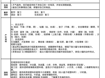 小二班第二十周工作计划